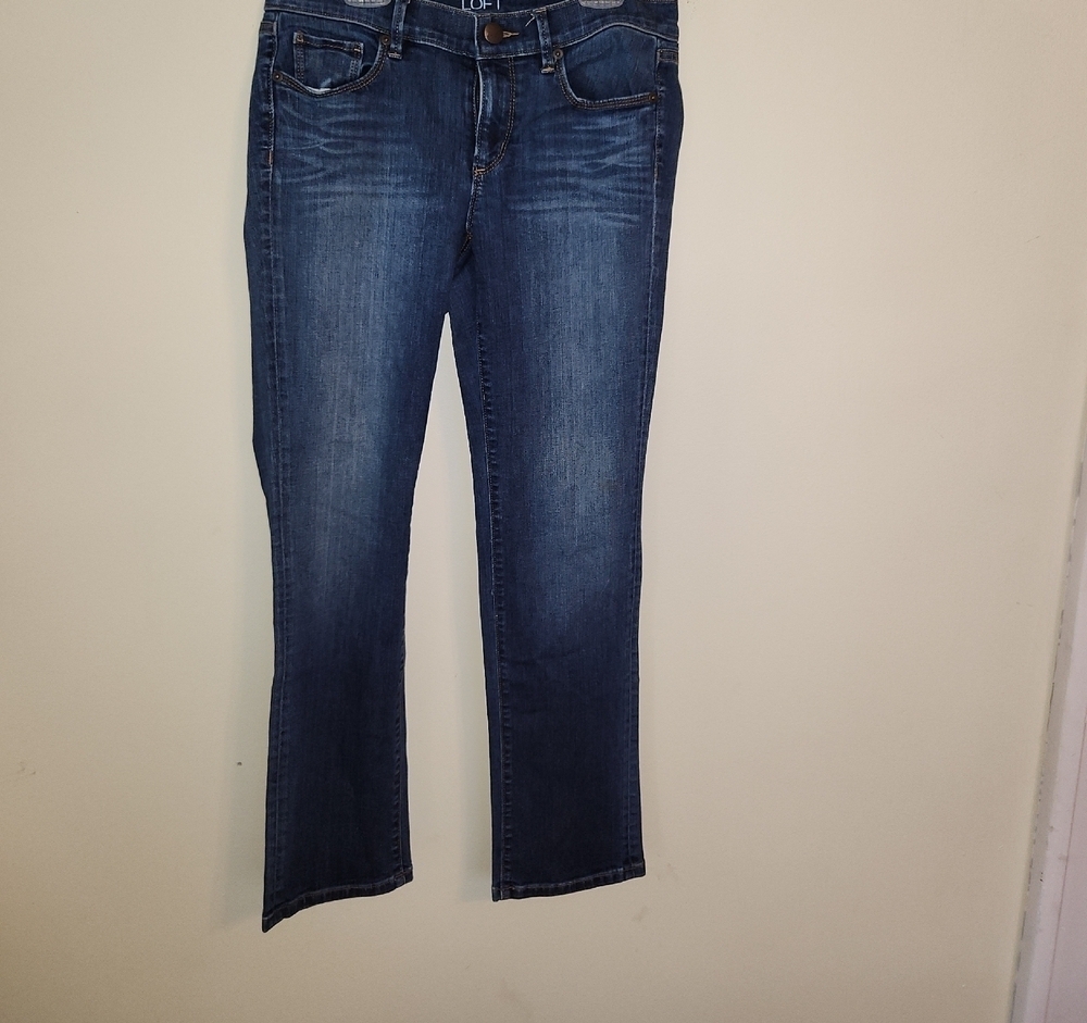 LOFT Dark Blue Straight Leg Jeans